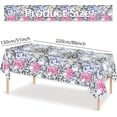 thumbnail image 2 of SINGOMON Disco Party Decorations - Silver Plastic Rectangular Tablecloths for 70s Birthday Celebrations, 2 of 7