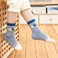 thumbnail image 4 of qolati 5 Pack Childrens Boys Girls Non Slip Crew Socks Kids Cotton Blends Slipper Socks Fashion Cute Boot Cozy Soft Ankle High Socks, 4 of 7