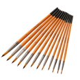 thumbnail image 1 of Assorted Color Painting Brush with Nylon Hair for Acrylic Watercolor Oil 12 Pieces, 1 of 3