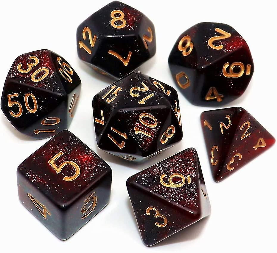 DollaTek Juego De Dados Metálicos De 7 Piezas Con Bolsa De Almacenamiento – Ideal Para D&D Y Juegos De Rol