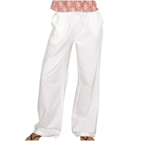 BLVB Summer Lounge Pants for Women Drawstring Waist Pajama Pants Pjs Bottoms Casual Wide Leg Trousers Homewear