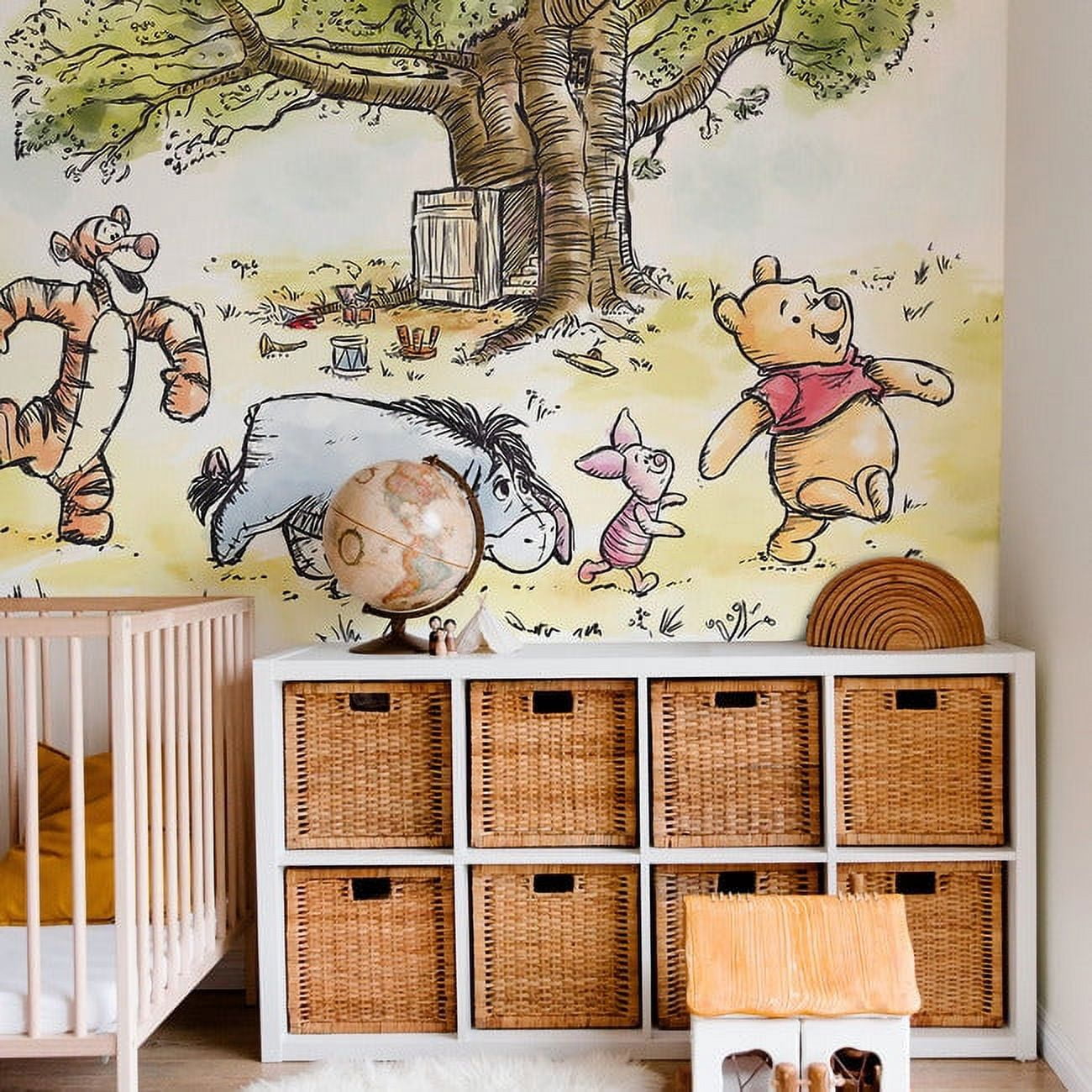 Disney's Winnie The Pooh Watercolor Peel & Stick Wallpaper Mural