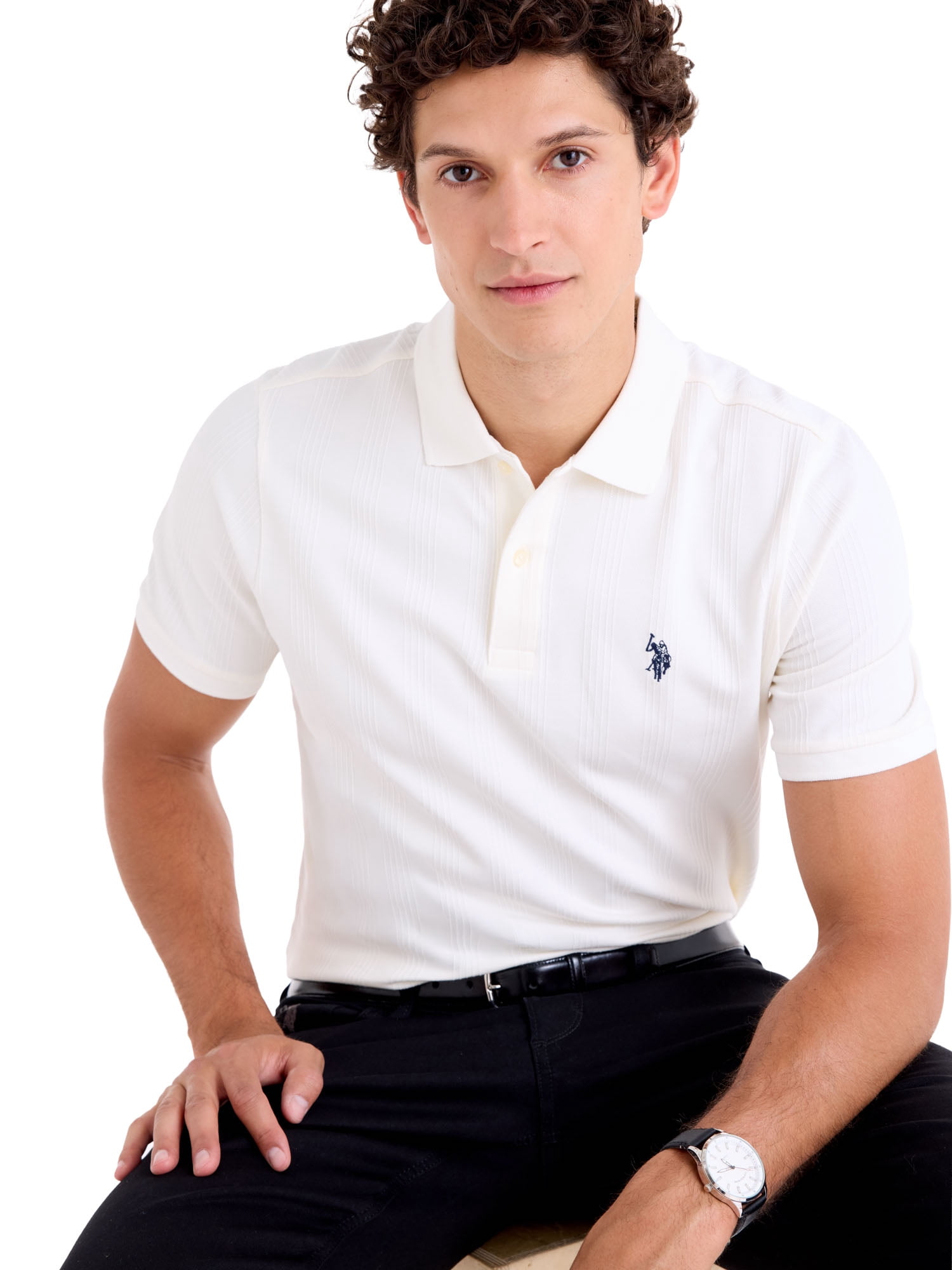 U.S. Polo Assn. Men’s Textured Knit Polo