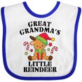 thumbnail image 3 of Inktastic Christmas Great Grandma's Little Reindeer with Candy Canes Boys or Girls Baby Bib, 3 of 4