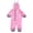 Pink, variant on TOUMENY Kids Raincoat, Waterproof One-Piece Design with Reflective Safety, Transparent Hood for Outdoor Play, Camping, and Travel