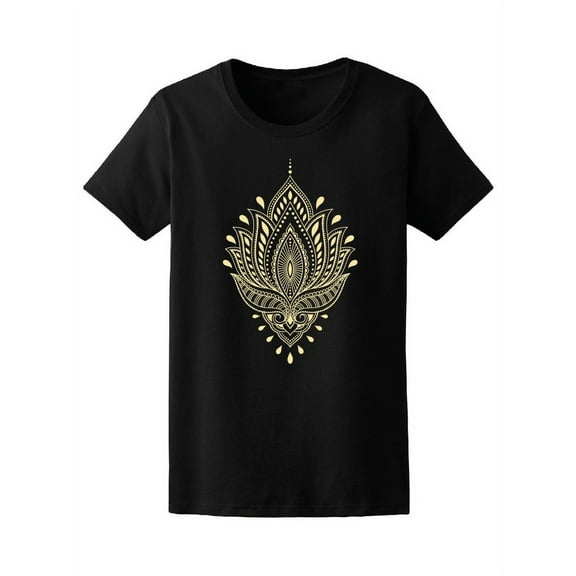 Golden Lotus Tattoo Style Tee Women's -Image by Shutterstock