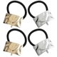 thumbnail image 1 of 4Pcs Metal Elastic Hair Bands Metal Hair Ties Ponytail Holder Hair Accessories, 1 of 4