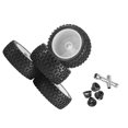 thumbnail image 2 of Transemion Front Rear Buggy Tires 1:10 Car Crawler Parts Glued Accessories DIY for HSP White 1Set, 2 of 6