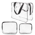 thumbnail image 1 of Kit de neceseres de viaje ROYBENS de PVC transparente, 3 unidades, 1 of 9