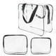 thumbnail image 1 of Kit de neceseres de viaje ROYBENS de PVC transparente, 3 unidades, 1 of 9