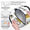 thumbnail image 3 of Yiaed Gnome Sweet Honey Print Lunch Bag Adult Insulated Lunch Box, Leakproof Cooler Food Lunch Containers Reusable High Capacity Lunch Tote Bags-One Size, 3 of 6
