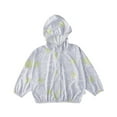 thumbnail image 4 of Kids Sun Protection Zip Hoodie Lightweight Long Sleeve Rash Guard with Hood Swim Cover Up Grey 11 Years-12 Years, 4 of 4