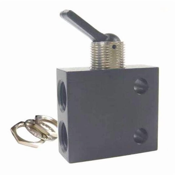 Pneumadyne Manual Air Control Valve,Toggle,Aluminum C040401