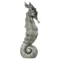 thumbnail image 2 of Polyresin Seahorse Figurine Engraved Detail Large - Silver - Benzara, 2 of 2