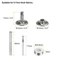thumbnail image 2 of 100 Sets Leather Rivets 10 x 10mm Metal with 3 Setter Tools, Silver Tone, 2 of 7