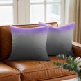 thumbnail image 3 of Purple Grey Throw Pillow Cover Stripe Gradient Cotton Linen Cushion Cover Throw Pillow Case with Invisible Zipper for Couch Sofa Bed Chair Car 16x16 Inch, 3 of 14