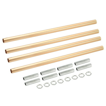 

Uxcell M10 Thread 9.8 Coupling Nut with Pipe Hex Nut Threaded Extension Rod Kit French Gold 4 Set