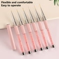 thumbnail image 3 of Happydeer 1Pc/1 Set Nail Line Pen High Tenacity Flexible Nib Smooth Drawing DIY Independent Lid Crushed Faux Diamond Acrylic Rod Manicure Pencil for Nail Salon, 3 of 13