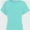 Light Green, variant on Women's V Neck T Shirts Casual Rolled Short Sleeve Side Split Summer Tops Loose Fit