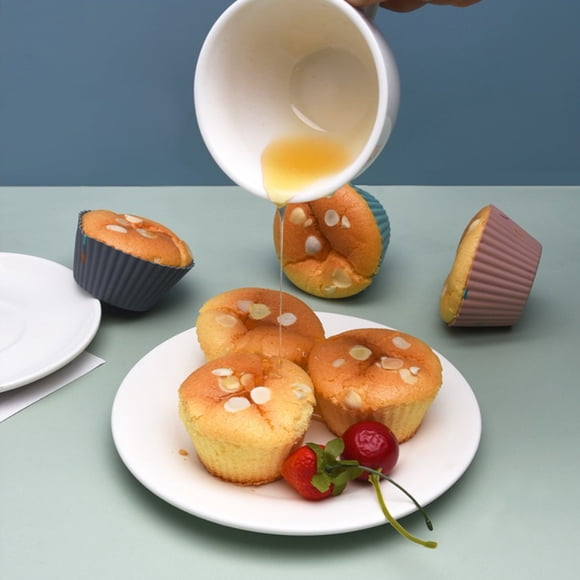YSNOOWE 1Jgo Redondo De Silicona Para Hornear Muffins Y Postres Uso Doméstico Multicolor