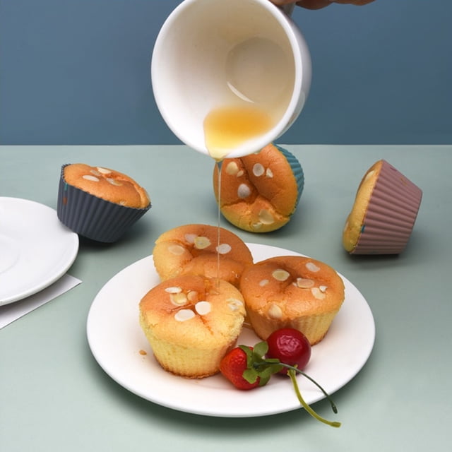 YSNOOWE 1Jgo Redondo De Silicona Para Hornear Muffins Y Postres Uso Doméstico Multicolor
