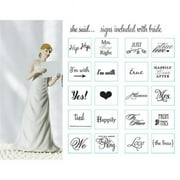 Wedding Star 9087 Read My Sign- Bride and Groom Figurines- Bride Figurine