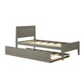 thumbnail image 3 of Max & Lily Twin Bed with Trundle, Classic Solid Wood Platform Bed with Panel Headboard, 3 of 10
