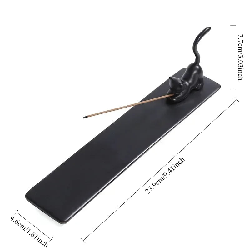 1pc,Home Decor Incense Burner Cute Cat Lovely Rabbit Incense Stick Holder Ceramic Handicraft  Friend Gifts- Without Incense