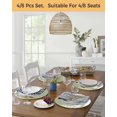 thumbnail image 5 of 15 Inch Round Placemats Set of 6, Christmas Sage Green Non Slip Heat Insulation PP Table Mats, White Xmas Tree Elk Winter Snowflake Washable Place Mats for Kitchen Dining Party Table Decor, 5 of 7