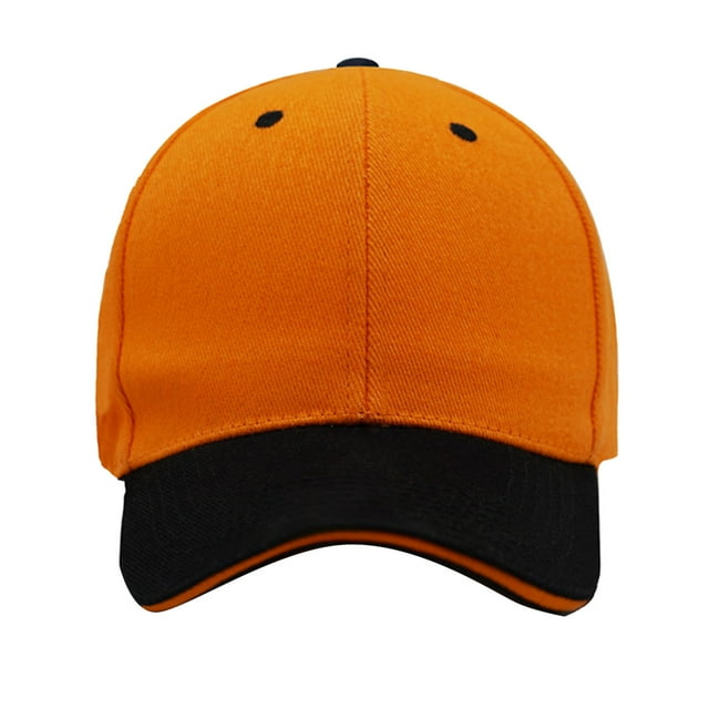 MIASHUI Casquette de Baseball Unisexe Mode Été Protection Solaire pour Usage Extérieur et Quotidien, Ajustement Réglable pour Confort, Légère pour Hommes et Femmes Orange