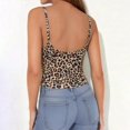 thumbnail image 5 of IMENGL Women's Slim-Fit Camisole Casual 2 In 1 Ice Adjustable Spaghetti Strap In Bra Cropped Leopard Star Print Neck Crop Summer Daily We Sleeveless Soft Tank Top for Womens,M-XL, 5 of 6