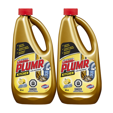 Plumbr Kitchen Clog Destroyer Lemon Scent - (946ml  x  2 )- 2 Pack bottles