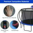 thumbnail image 3 of Jump Into Fun Trampoline 16FT, 1500LBS Trampoline for Kids and Adults with Enclosure, Basketball Hoop, Wind Stakes, LED light, Sprinkler and Socks, Outdoor Galvanized Full Spray Round Trampoline, 3 of 7