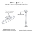 thumbnail image 6 of Rosec Jewels Certified Lab Grown Diamond 7mm Heart Engagement Ring, EF-VS Quality - Ready To Gift, 14K White Gold, US 8.00, 6 of 9