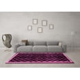 thumbnail image 3 of Ahgly Company Indoor Rectangle Checkered Pink Modern Area Rugs, 4' x 6', 3 of 4