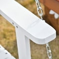 thumbnail image 6 of Outsunny 46" 2-Person Outdoor Porch Swing Bench with Solid Wood Design, Southern Style, & Chains Included, 440 lb Weight Capacity, White, 6 of 9