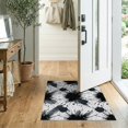 thumbnail image 2 of ODIKA 2'x3' Washable Throw Rug Non-Slip, Low Profile, Flatwoven, Easy Care Contemporary Splash Bold Linework Brushstroke Marbled Grey Abstract Refined for Hallway, Study Room, 2 of 7