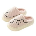 thumbnail image 3 of Cute Bear Cotton Slippers for Women Indoor Outdoor Non Slip Memory Foam Couples House Slippers Warm Fuzzy Slippers Home Shoes Size 41, 3 of 5