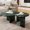 Green, variant on YWEN Natural Marble Nesting Coffee Table Set of 2,Round Coffee Table with Real Marble Texture for Living Room