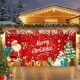 thumbnail image 2 of Cheapark 16x7in Christmas Garage Decor Cloth - Merry Christmas Festive Hanging Banner, Weather-Resistant for Outdoor Garage Doors & Porch Decor, 2 of 6