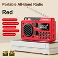 thumbnail image 4 of Yucurem Portable Radio AM FM 1500mAh Rechargeable with Best Reception, Transistor shortwave Radio Wireless Bluetooth Speaker with Large LCD Screen (Red), 4 of 10