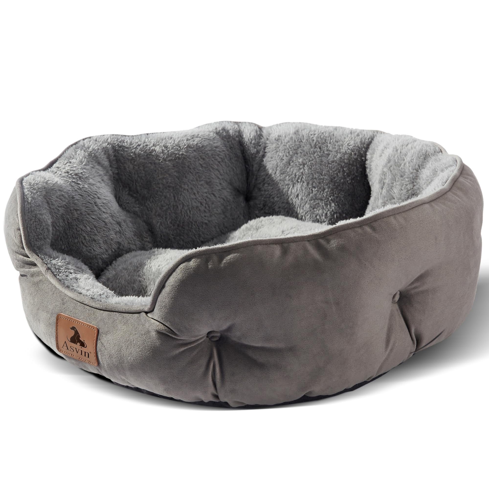 Ultra-soft pet bed with washable, anti-slip and water-resistant base