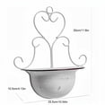 thumbnail image 4 of Fwttom Plant Pots, Vintage Iron Hanging Plastic Flower Pots for Outdoor Plants, Planter Container for Windowsill Balcony Home Decoration, White, 4 of 9
