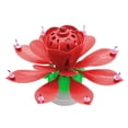 thumbnail image 2 of gluttony Lotus Flower Musical Birthday Candle Rotating Spin Magic Cake Topper Party, 2 of 5