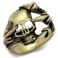 thumbnail image 1 of IP Antique Copper Stainless Steel Ring with Epoxy, Jet - Size 10, 1 of 1