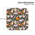 thumbnail image 2 of Pofeuu Roosters and Chicks Print Coasters for Drinks, 4Pack PU Leather Coasters, Bar Drink Coasters for Tabletop Protection, Furniture from Damage-Square, 2 of 6