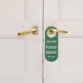 thumbnail image 3 of PU Leather Do Not Disturb Door Hanger Sign Double Side Welcome Please Knock Sign for Dorm Hotel Home Office Meeting Rooms, 3 of 4