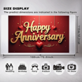 thumbnail image 6 of LUUFILx Happy Anniversary Day Banner Backdrop Decoration Celebration Party Supplies Balloon Gift Cupcake Display Event Background Decor Scene, 6 of 9