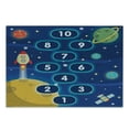 thumbnail image 3 of Cartoon Activity Cutting Board, Activity Hopscotch Game in Space Science Fiction Themed, Decorative Tempered Glass Cutting and Serving Board, Small Size, Multicolor, by Ambesonne, 3 of 5