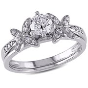 Everly Women's Diamond 10k White Gold Bridal Set